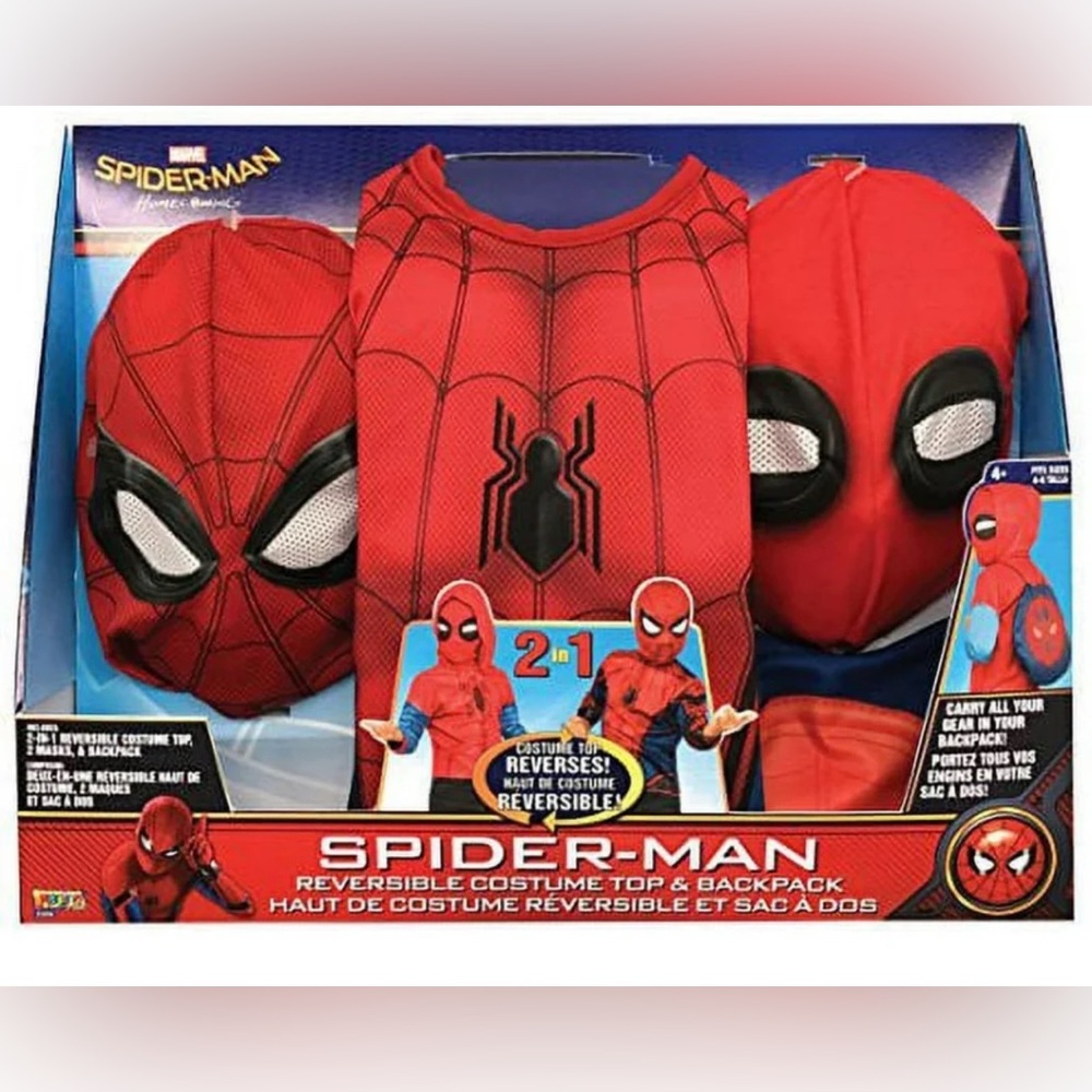 SpiderMan 2-in-1 Boys Reversible Costume